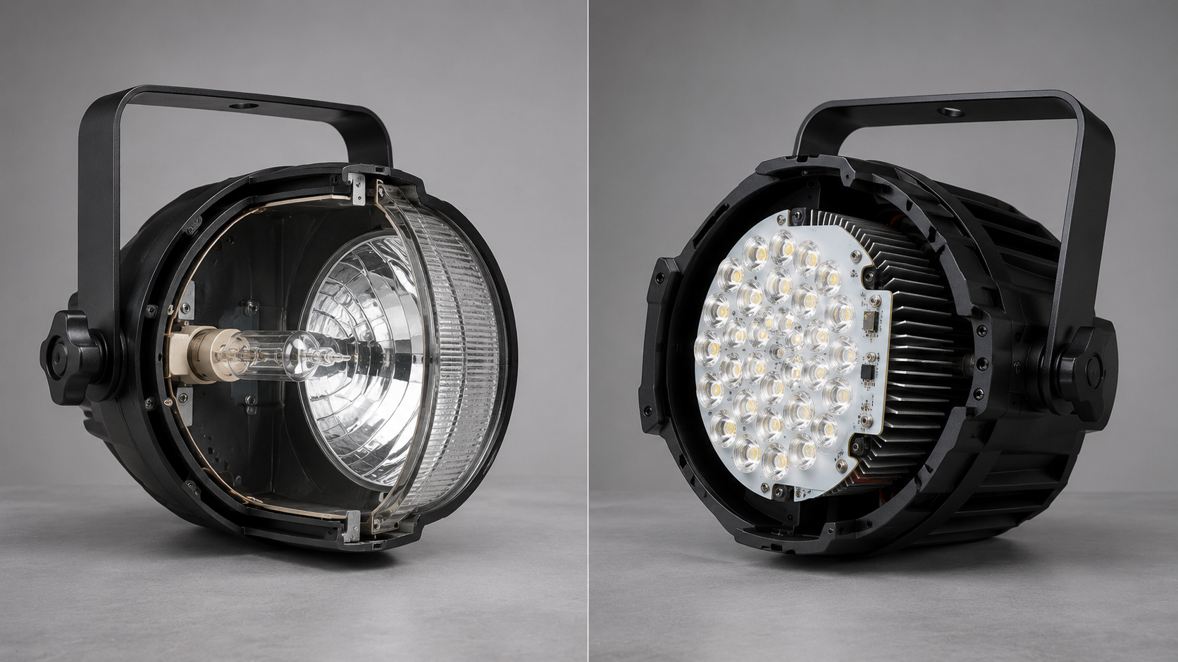 tradictional par and LED Par 전통적인 파와 LED 파